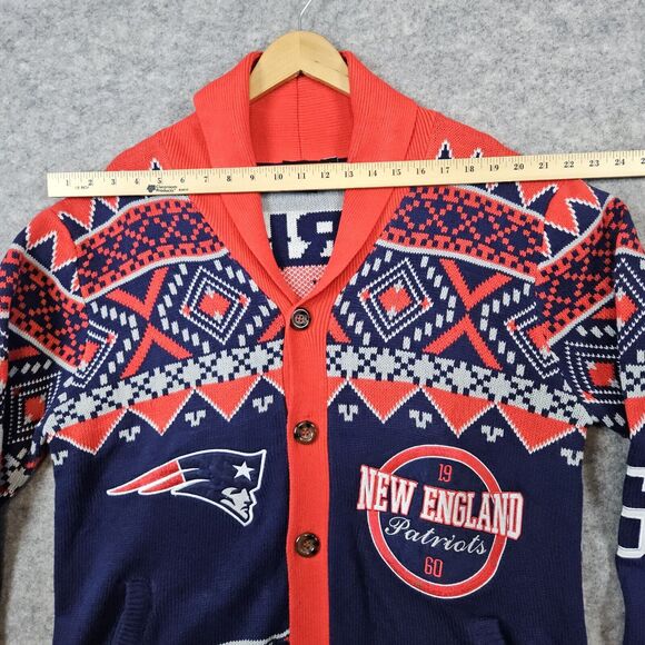 NFL Team Apparel‎ Women's New England Patriots Cardigan Sweater Size L Football - Picture 13 of 16